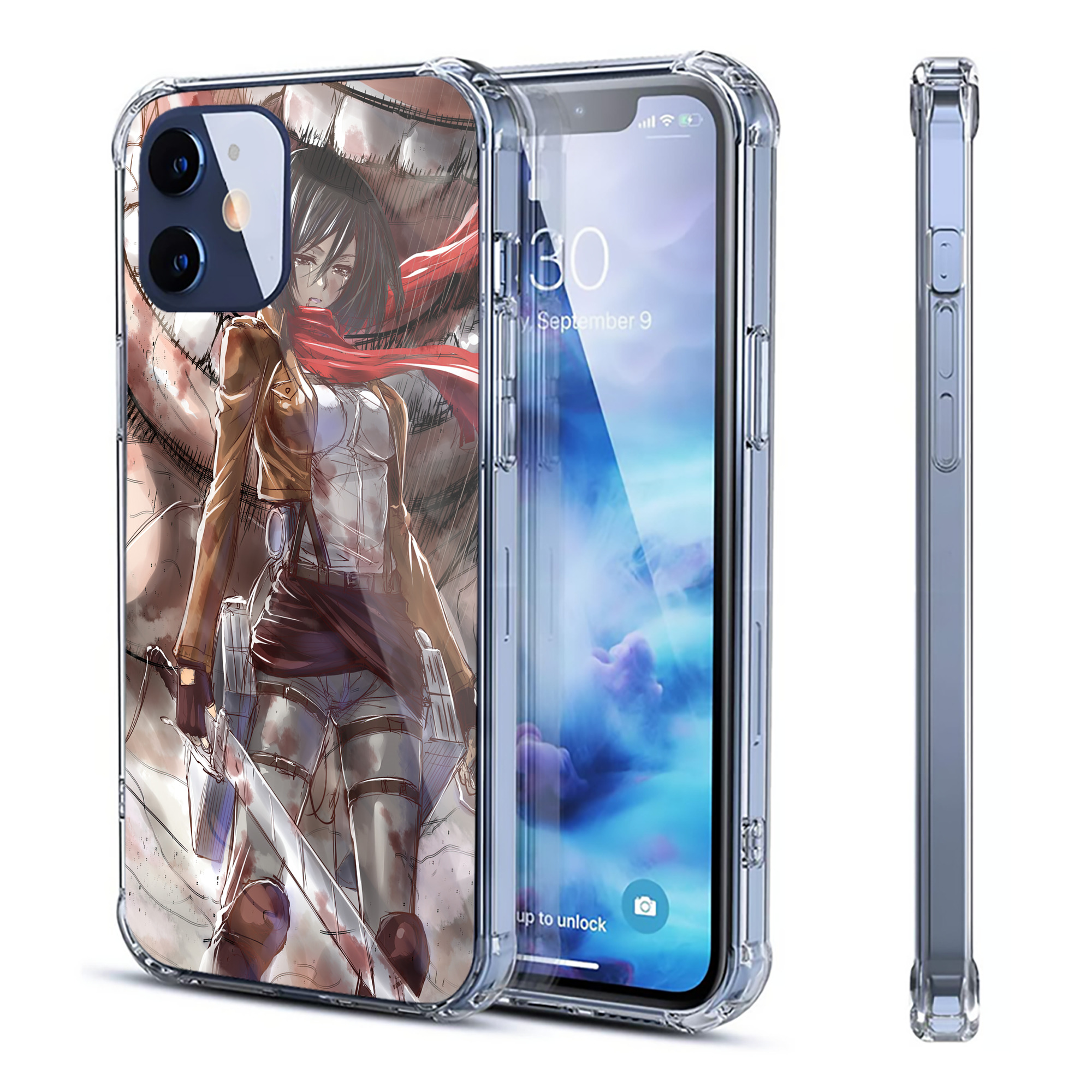 （画像用） 進撃の巨人 Attack on Titan 【iPhone 12シリーズ対応】透明スマホケース（クリアソフトケース）